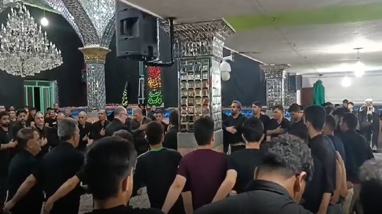 مراسم عزاداری شب تاسوعا در روستای وامنان گلستان + فیلم