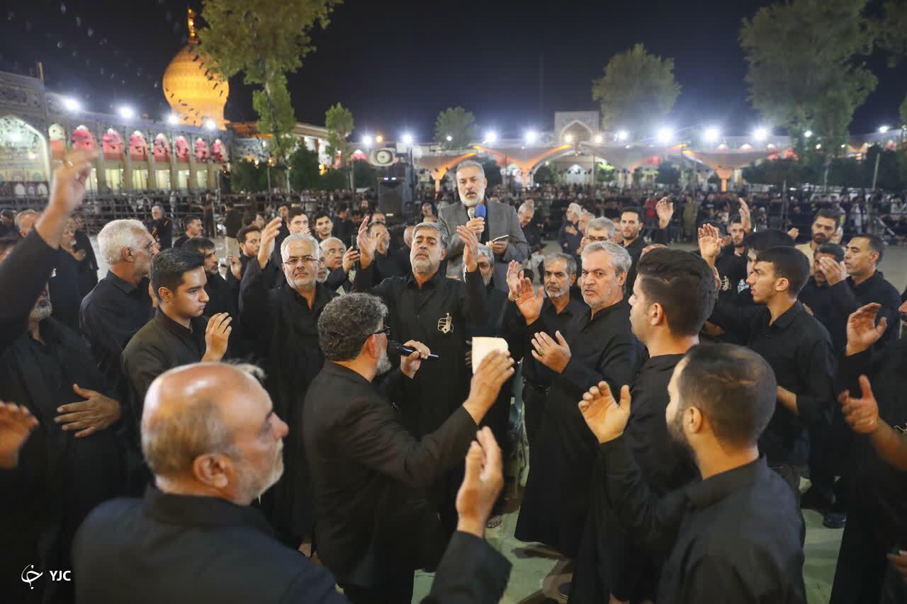 ندای یا حسین در حرم مطهر شاهچراغ (ع) طنین‌انداز شد + فیلم و تصاویر