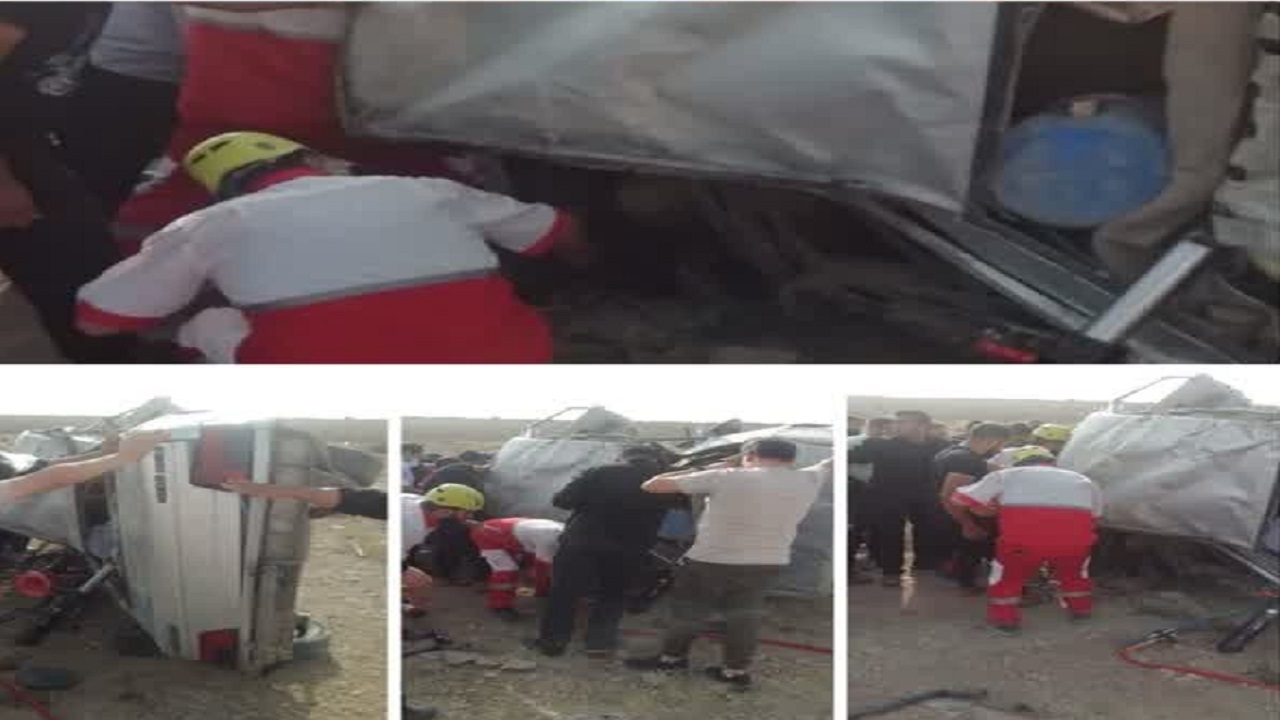 واژگونی مرگبار پژو ۴۰۵ در جاده کهک