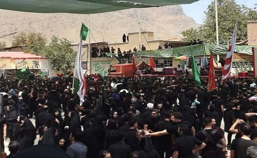 عزاداری امام حسین (ع) در حسینیه جامع منشاد