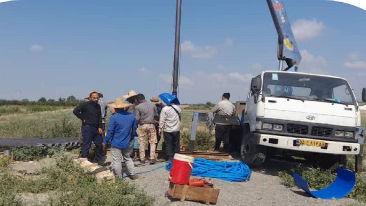 آغاز عملیات تجهیز چاه جدید روستای یساقی شهرستان کردکوی