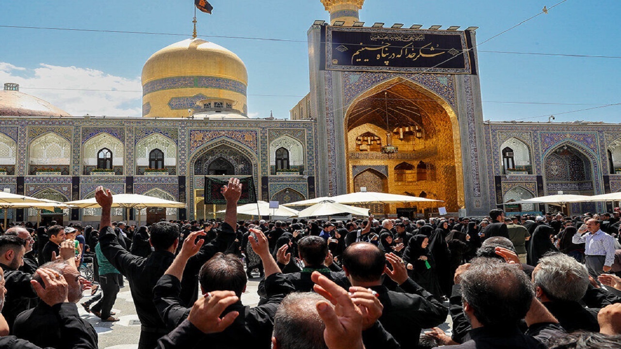 آئین سوگواری سالروز شهادت امام سجاد(ع) در حرم امام رضا(ع) برگزار شد