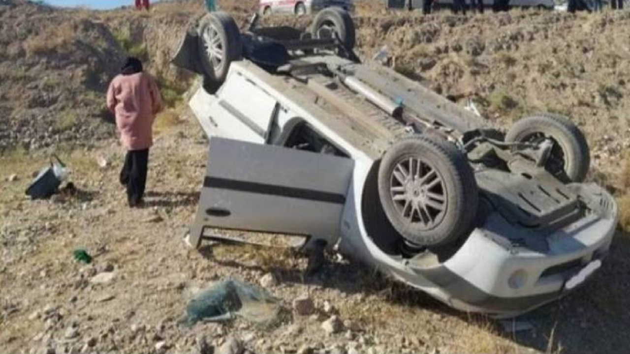 دو فوتی در حادثه واژگونی خودروی پژو پارس