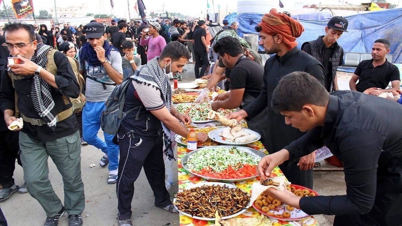 برپایی موکب افغانستانی در مرز شلمچه + فیلم