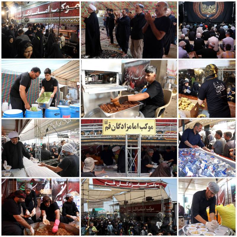پذیرایی موکب امامزادگان شهرستان قم در سامرا پذیرایی موکب امامزادگان شهرستان قم در سامرا