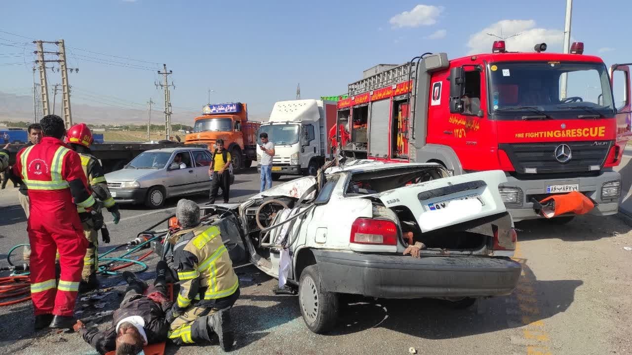 ۲ مصدوم در حادثه رانندگی در قزوین