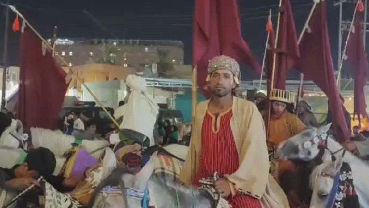 فیلمی از ورود نمادین کاروان اسرای کربلا