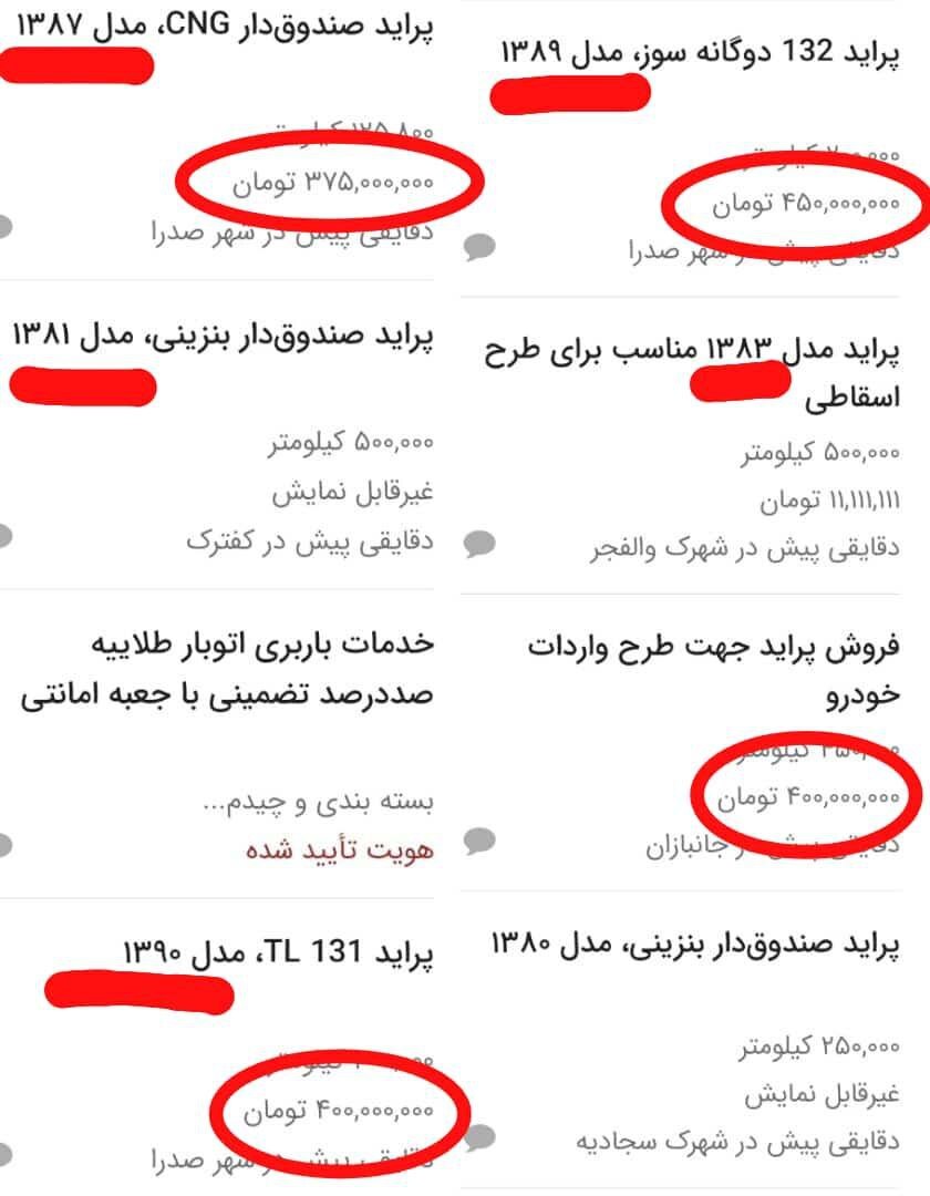 لیست قیمت خودرو