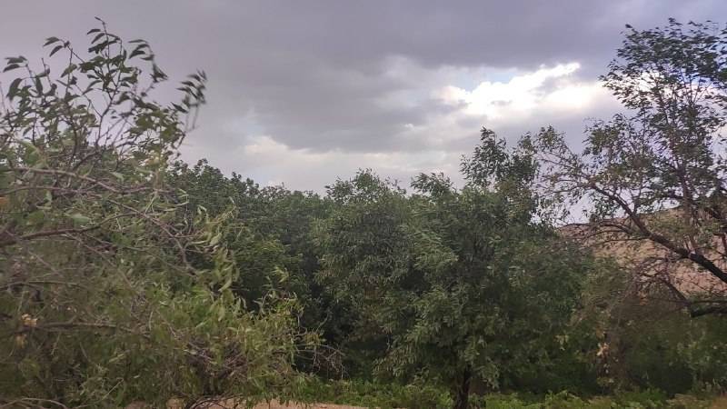 نمای طوفانی از روستای گردشگری توآباد