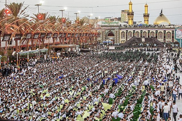دسته عزاداران بنی عامر در کربلای معلی