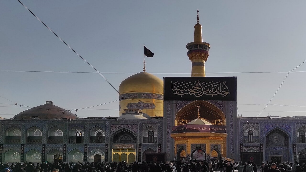 برگزاری مراسم عزاداری اربعین حسینی در حرم مطهر امام رضا (ع) + فیلم