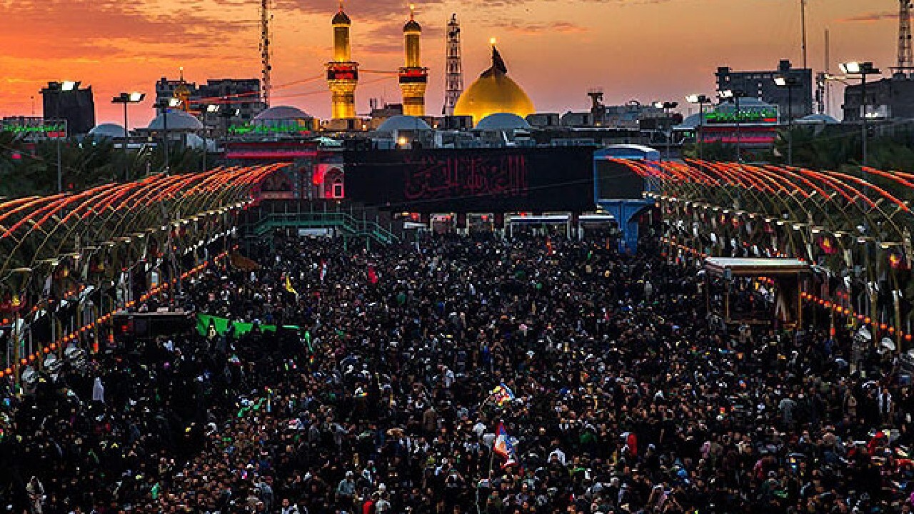 حضور زائرین افغانستانی در کربلا + فیلم