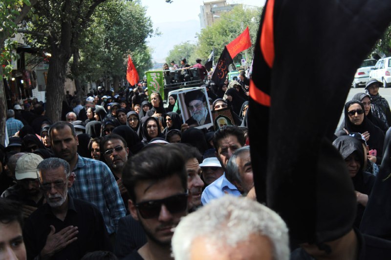 سوگواران حسینی در مراسم جاماندگان اربعین