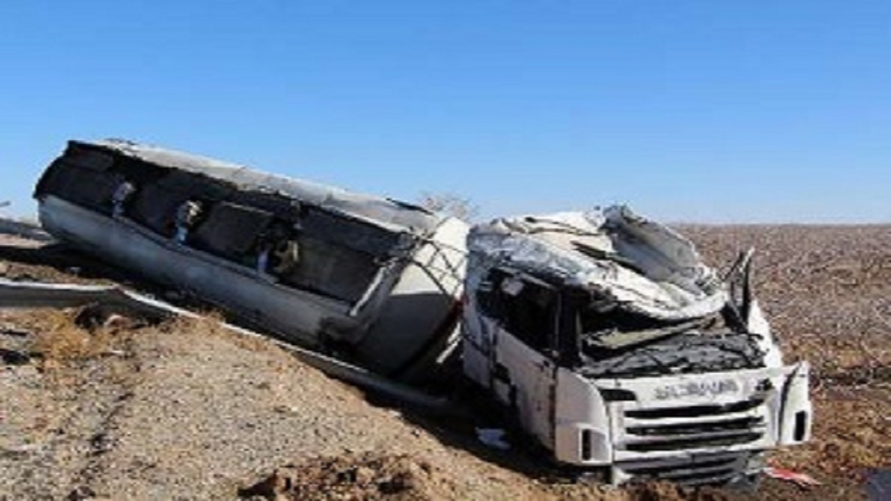 واژگونی کشنده حامل قیر در گردنه خوش ییلاق به تیل آباد