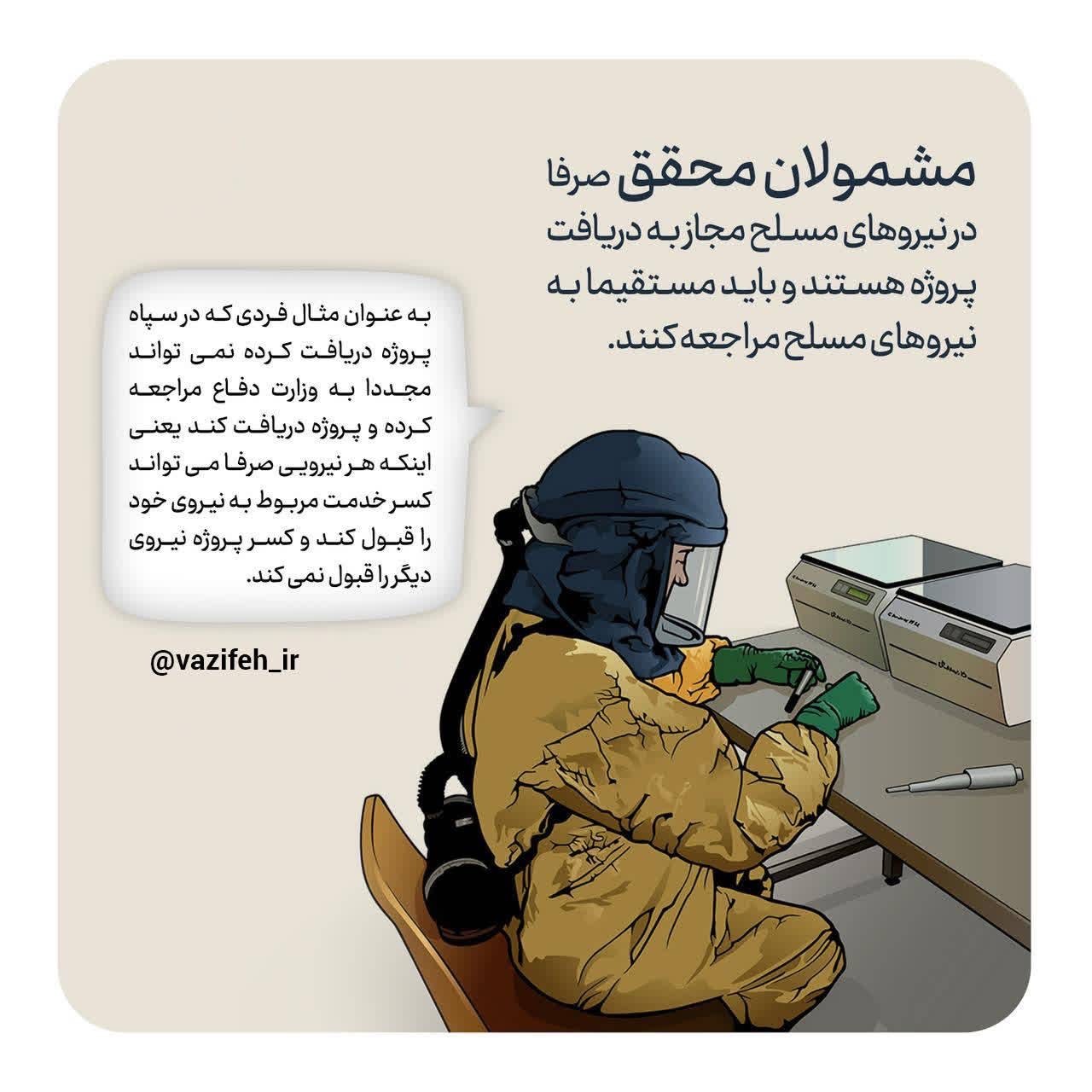 نحوه دریافت پروژه برای مشمولان وظیفه