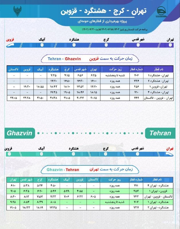 برنامه حرکت مترو