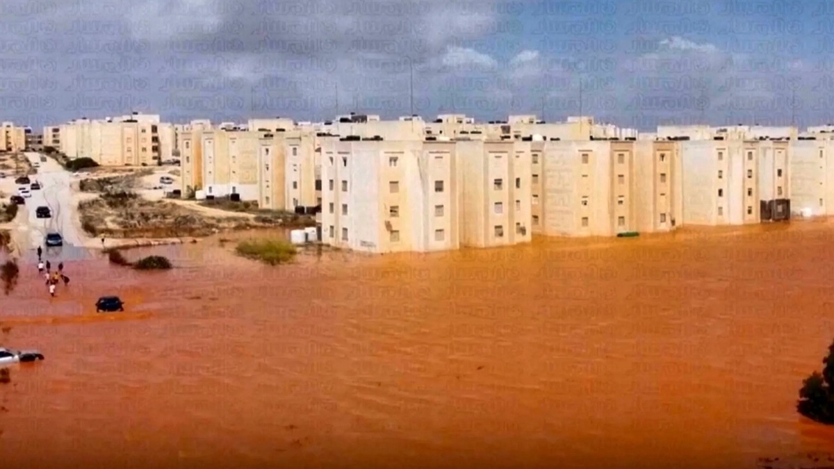 تصاویر آخرالزمانی از سیل وحشتناک لیبی