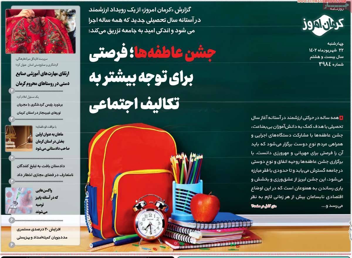 روزنامه کرمان امروز