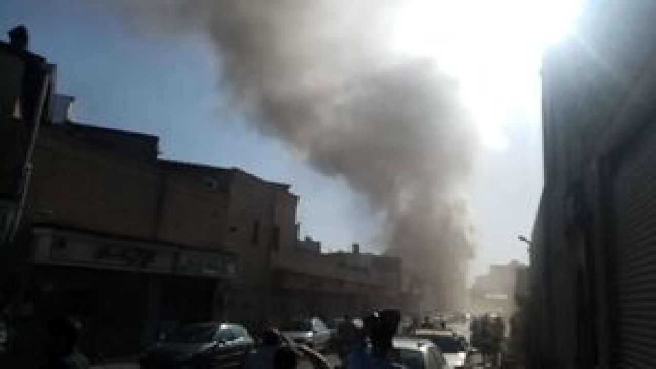 جزئیات آتش سوزی در میدان بهارستان تهران + فیلم