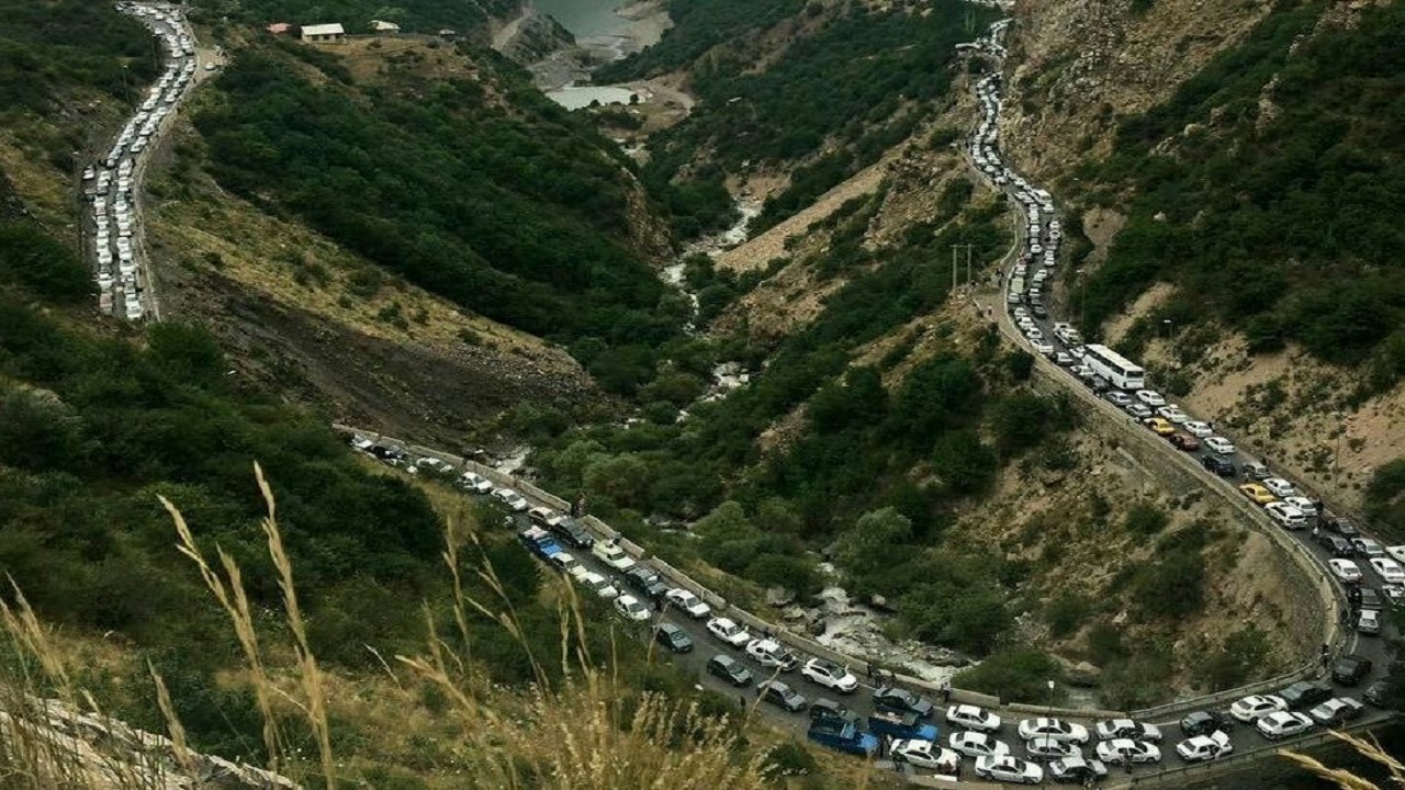 ترافیک ۲۵ کیلومتری در آزاد راه قزوین - رشت