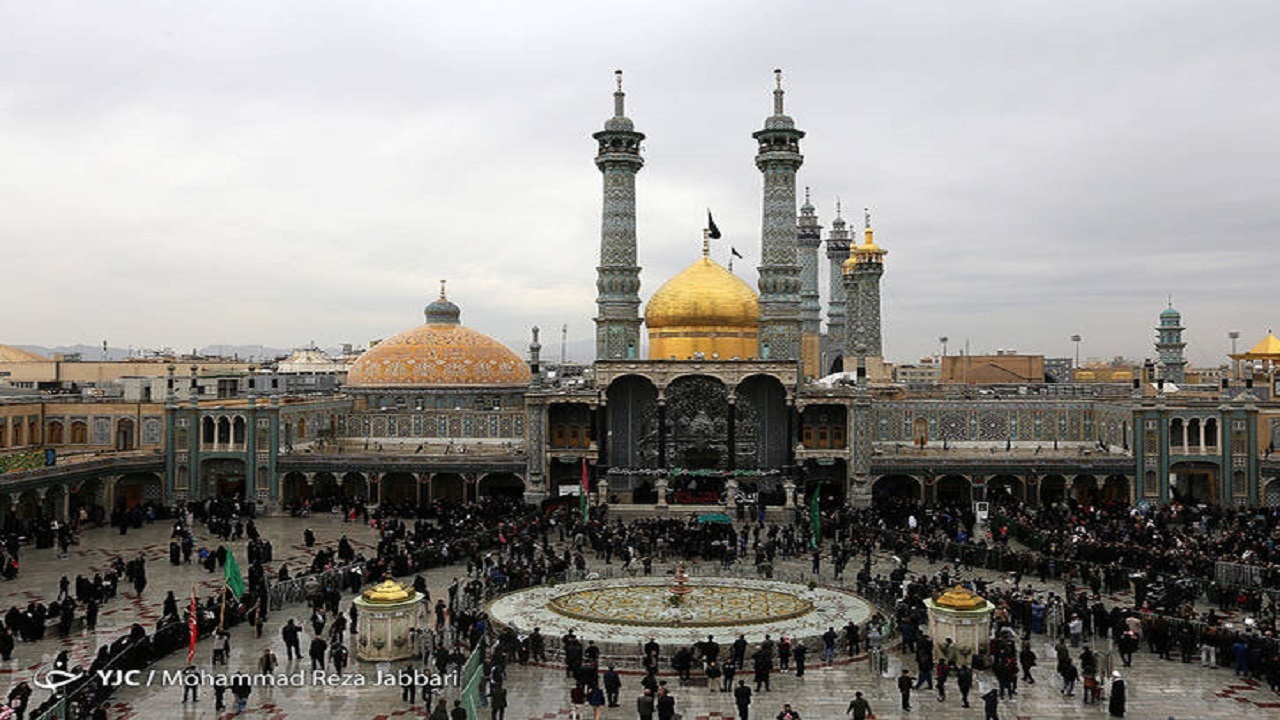 مراسم عزاداری ۲۸ صفر در حرم مطهر حضرت معصومه (س) + فیلم