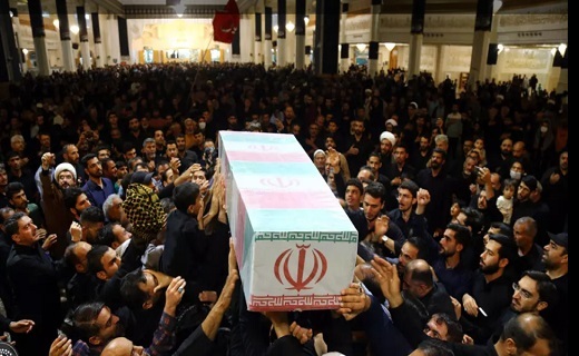 مراسم سوگواری حرم مطهر بانوی کرامت با حضور پیکر شهید گمنام
