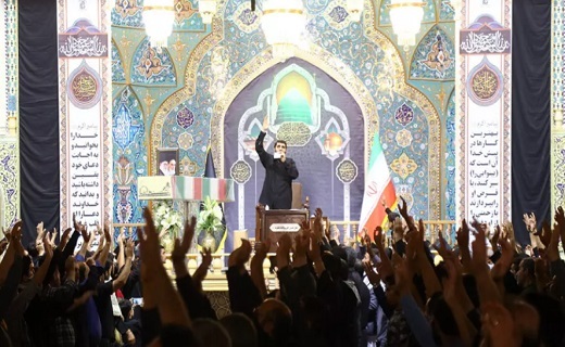 مراسم سوگواری حرم مطهر بانوی کرامت با حضور پیکر شهید گمنام