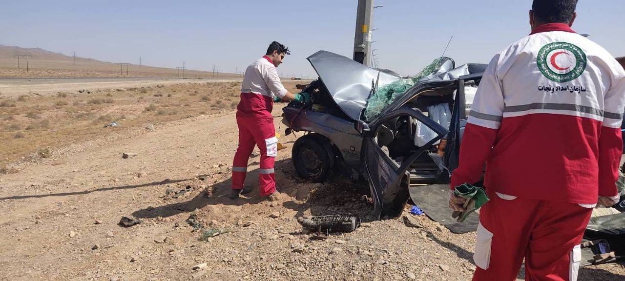 در سانحه ترافیکی محور راین به کرمان، ۱۰ نفر دچار حادثه شدند