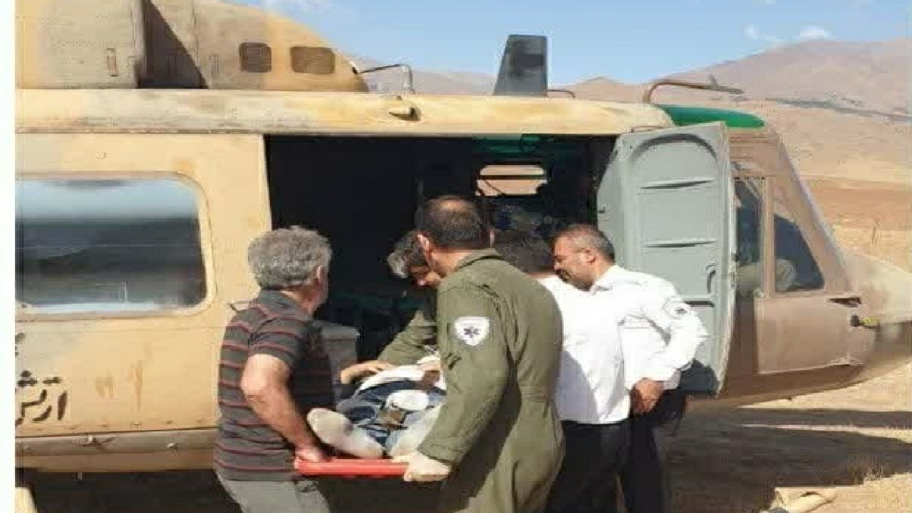 نجات جان پدربزرگ الموتی با کمک اوژانس هوایی