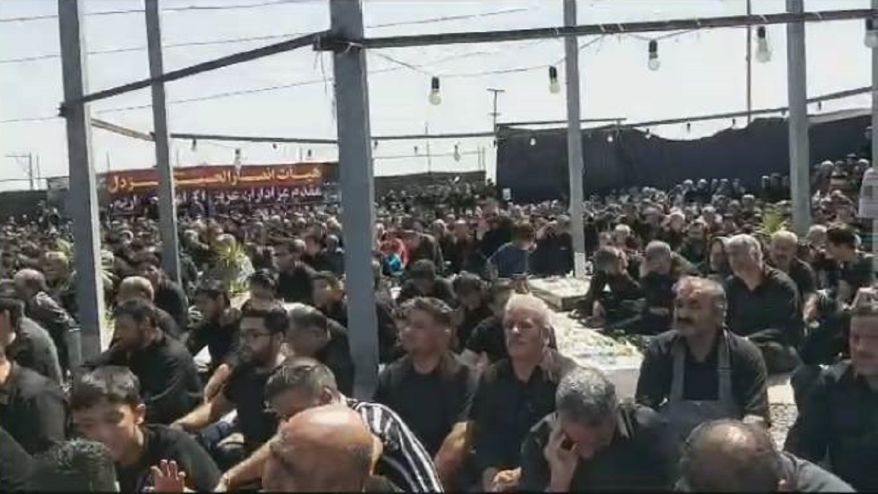 فیلمی از مراسم سوگواری امام هشتم شیعیان در روستای یزدل