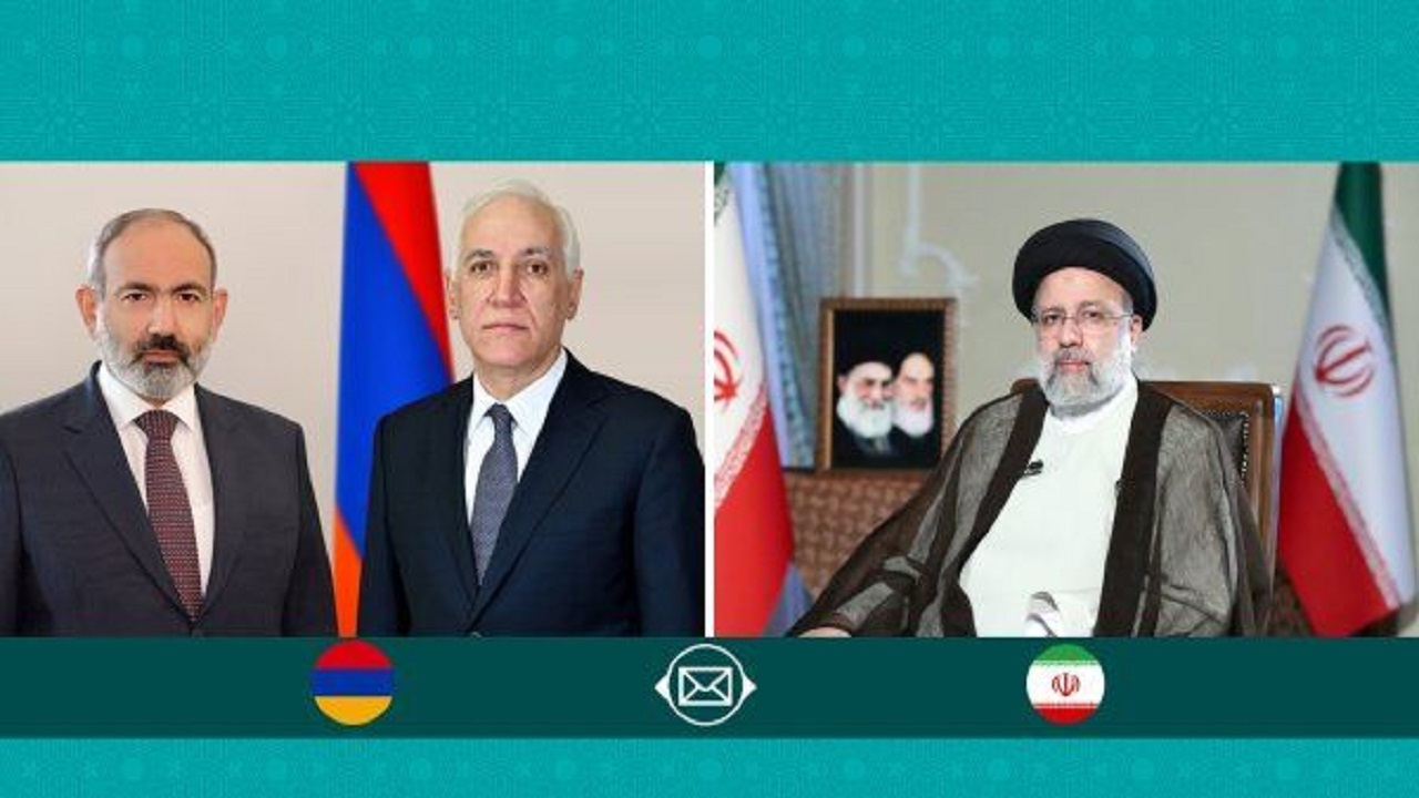 رئیسی، روز ملی ارمنستان را به رئیس جمهور و نخست وزیر این کشور تبریک گفت