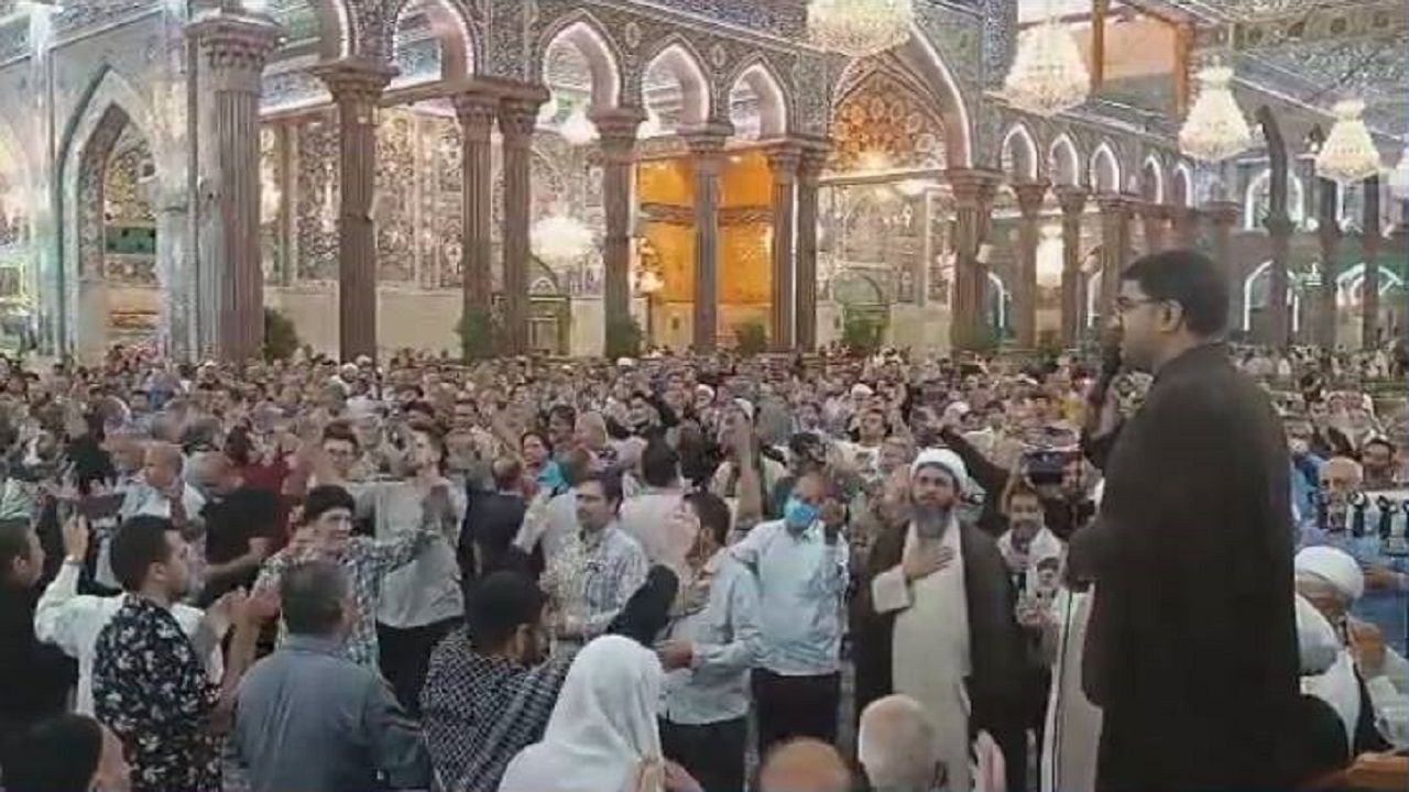 برگزاری مراسم بعثه مقام معظم رهبری به مناسبت وفات حضرت سکینه (س) + فیلم