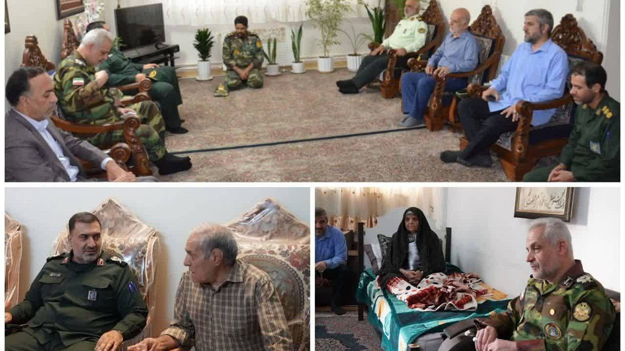 دیدار با خانواده‌های سه شهید سرافراز فراجا، ارتش و سپاه در کرمان