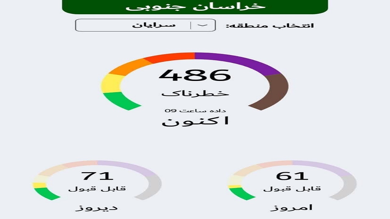 کیفیت هوا در سرایان خطرناک شد
