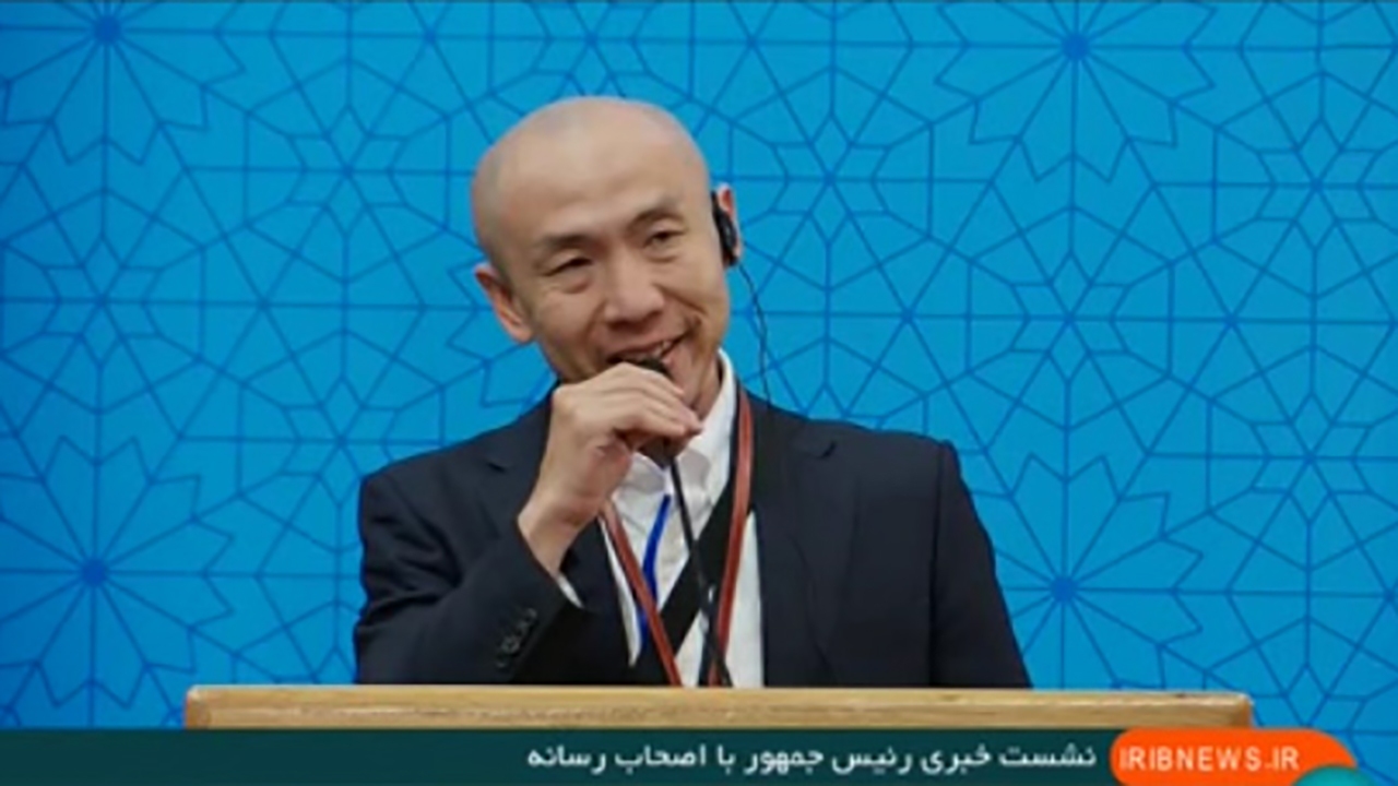 فارسی حرف زدن خبرنگار ژاپنی در نشست خبری با رئیسی + فیلم