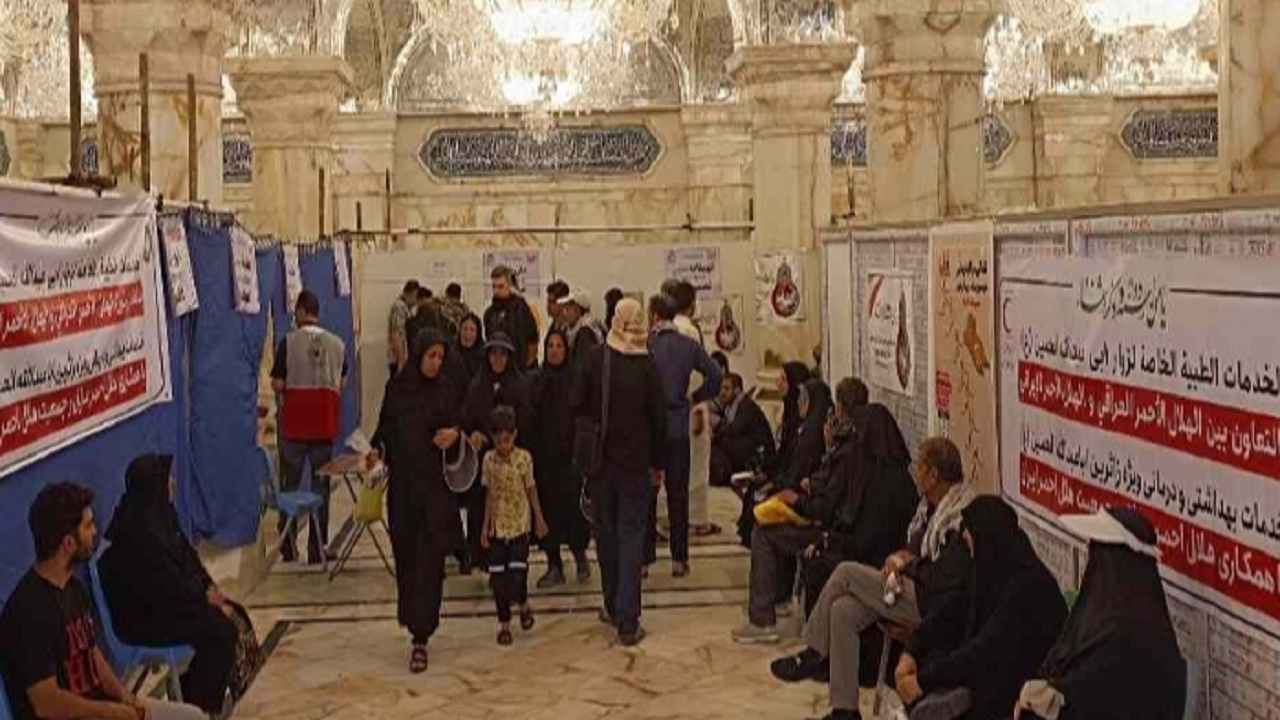 ارائه خدمات درمانگاه هلال احمر گیلان در نجف اشرف