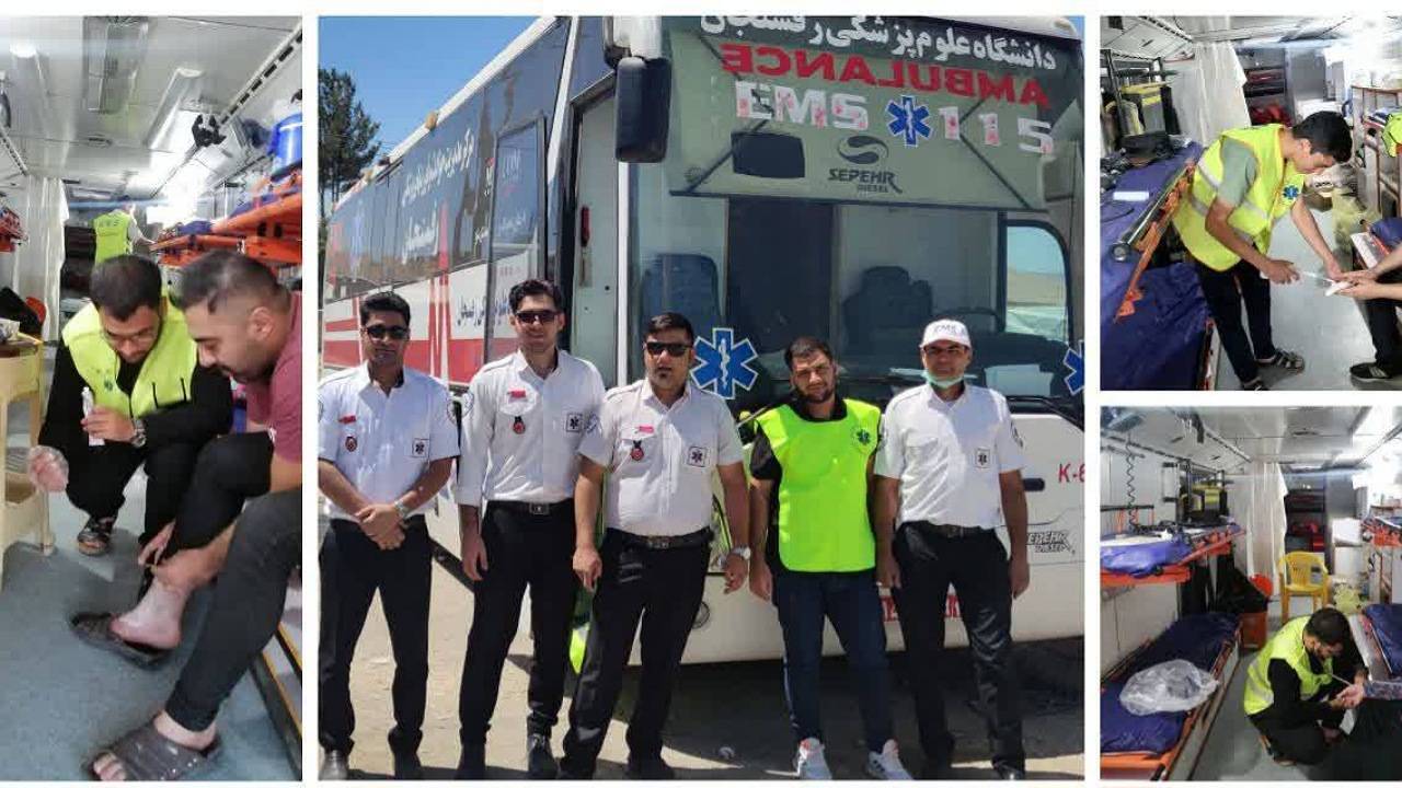 خدمت رسانی اورژانس ۱۱۵ رفسنجان به زائرین اربعین حسینی