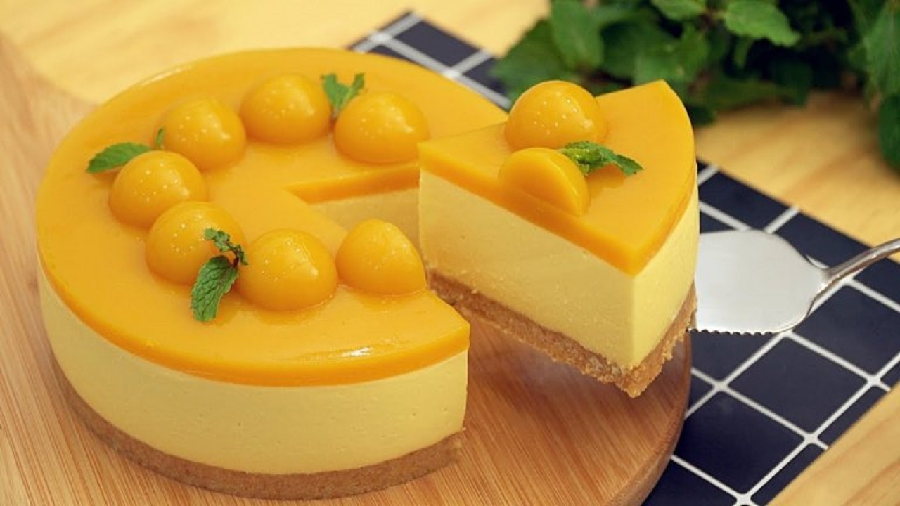 طرز تهیه چیز کیک انبه + فیلم