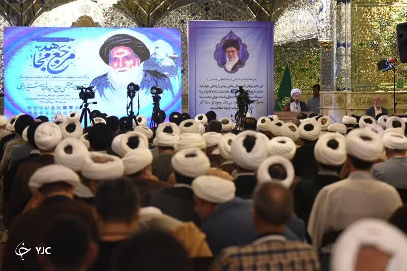بزرگداشت چهلمین سالگرد رحلت آیت‌الله عبدالله شیرازی در حرم شاهچراغ + تصاویر