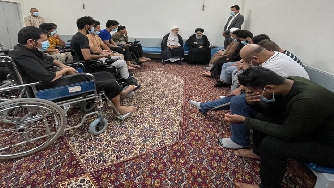 تجلیل آیت‌الله سیستانی از جانبازان عراقی جنگ علیه داعش
