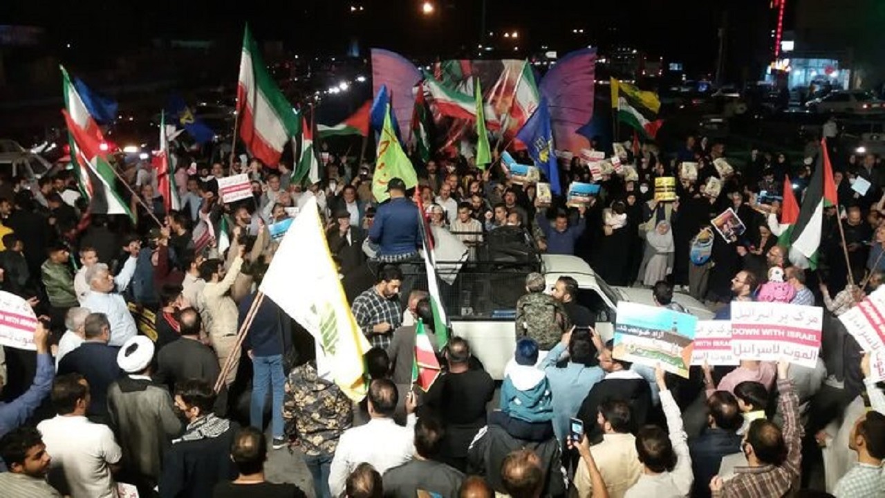 جشن پرشور یزدی‌ها در پیروزی مقاومت فلسطین