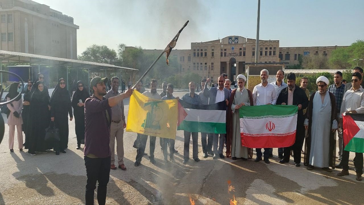 حمایت دانشجویان آبادان و خرمشهر از فلسطینی ها + تصاویر