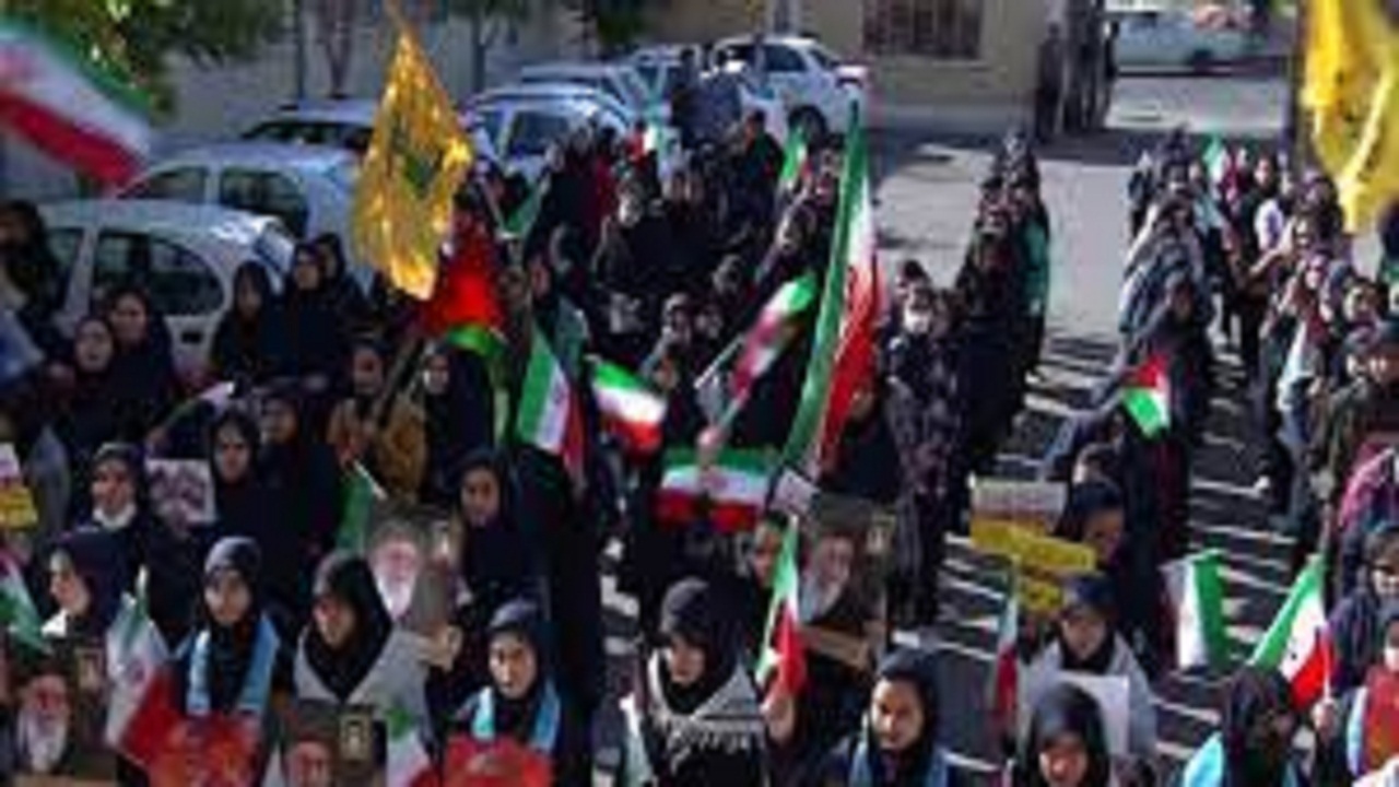 حمایت دانش آموزان آذربایجان شرقی از مردم فلسطین