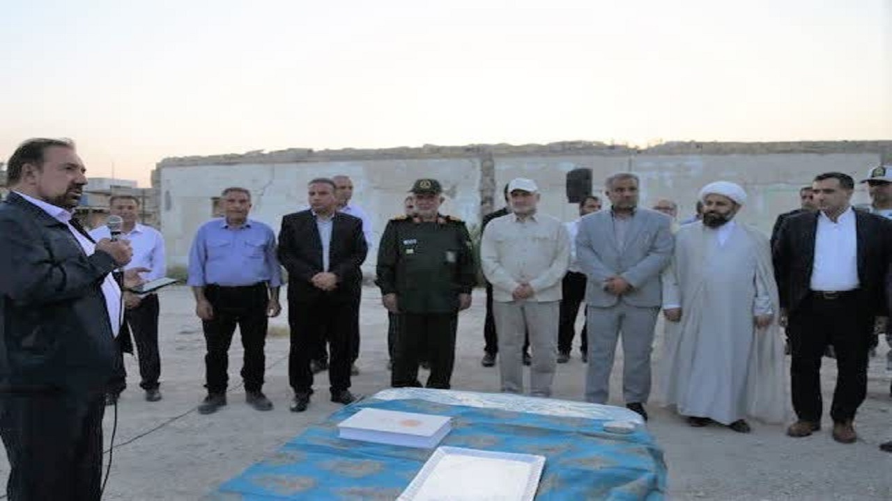 شروع عملیات اجرایی مدرسه ۹ کلاسه شهید مطهری در خارگ 