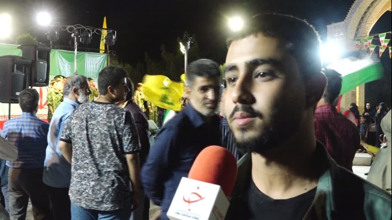 حمایت مردمی منطقه آزادشهر یزد از عملیات غرورآفرین فلسطین