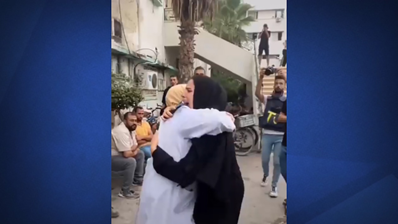 رجز حماسی پرستار فلسطینی که خبر شهادت همسرش را می‌شنود + فیلم