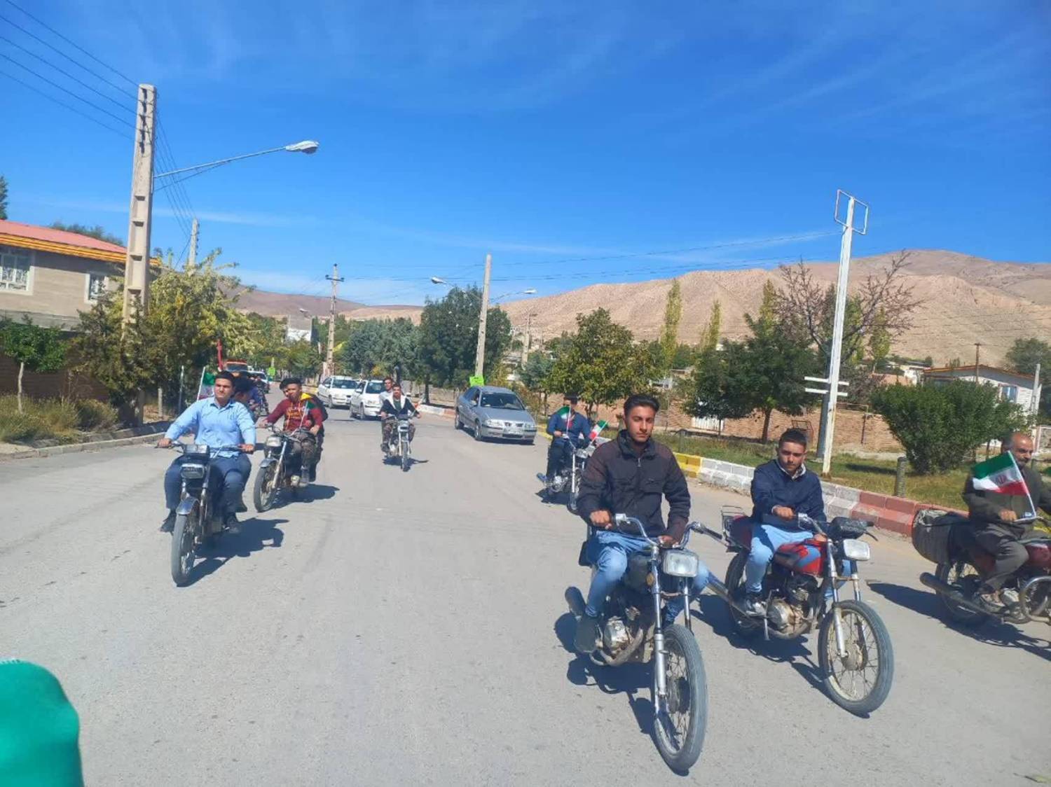 رژه موتوری در شهر دیباج