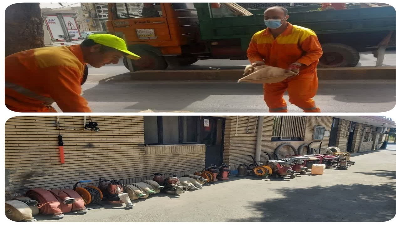 آماده باش کامل مدیریت پسماند برای مقابله با آبگرفتگی