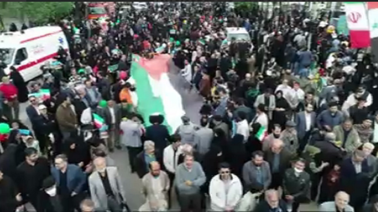 راهپیمایی حمایت از مردم فلسطین در قزوین برگزار می‌شود+ فیلم
