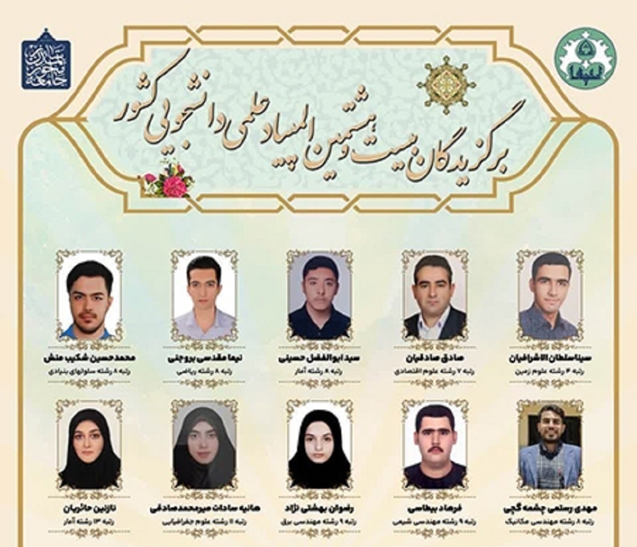 موفقیت دانشجویان  دانشگاه اصفهان در المپیاد علمی-دانشجویی کشور